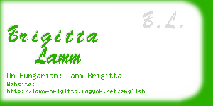 brigitta lamm business card